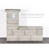 Leier Modern kerítéskő sarokelem natúr agyagszürke 40x20x20 cm Leier Modern kerítéskő sarokelem natúr agyagszürke 40x20x20 cm