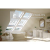 Fakro PTP-V U4 Billenő PVC tetőablak, 3 rétegű üveggel, fehér, méret: 06, 78x118 cm