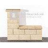 Leier Modern Kerítéskő félkő natúr beige 20x20x20 cm Leier Modern Kerítéskő félkő natúr beige 20x20x20 cm