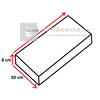 Viastein Avangard VIA+KF Kerítés, oszlop fedlap roppantott felülettel antracit- fehér 60x30x8 cm Viastein Avangard VIA+KF Kerítés, oszlop fedlap roppantott felülettel antracit- fehér 60x30x8 cm