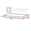 Semmelrock Rivago Kerítéselem egyenes fedlap törtfehér 47x27x5 cm Semmelrock Rivago Kerítéselem egyenes fedlap törtfehér 47x27x5 cm