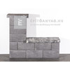Leier Modern Kerítés sarokelem satírozott natúr füstantracit 40x20x20 cm Leier Modern Kerítés sarokelem satírozott natúr füstantracit 40x20x20 cm