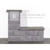 Leier Modern Kerítés sarokelem satírozott natúr füstantracit 40x20x20 cm Leier Modern Kerítés sarokelem satírozott natúr füstantracit 40x20x20 cm