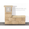 Leier Modern Kerítés sarokelem satírozott natúr beige-barna 40x20x20 cm Leier Modern Kerítés sarokelem satírozott natúr beige-barna 40x20x20 cm