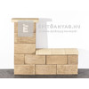 Leier Modern Kerítés sarokelem satírozott natúr beige-barna 40x20x20 cm Leier Modern Kerítés sarokelem satírozott natúr beige-barna 40x20x20 cm