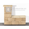 Leier Modern Kerítés sarokelem satírozott natúr beige-barna 40x20x20 cm Leier Modern Kerítés sarokelem satírozott natúr beige-barna 40x20x20 cm