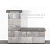 Leier Modern Kerítés sarokelem satírozott natúr jégszürke 40x20x20 cm Leier Modern Kerítés sarokelem satírozott natúr jégszürke 40x20x20 cm