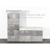 Leier Modern Kerítés sarokelem satírozott natúr jégszürke 40x20x20 cm Leier Modern Kerítés sarokelem satírozott natúr jégszürke 40x20x20 cm