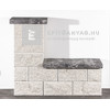 Leier Architektúra Kerítéskő félkő törtfehér 20x20x20 cm (80 db/rkl) Leier Architektúra Kerítéskő félkő törtfehér 20x20x20 cm (80 db/rkl)