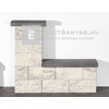 Leier Architektúra Kerítéskő félkő jégszürke 20x20x20 cm Leier Architektúra Kerítéskő félkő jégszürke 20x20x20 cm