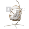 J-Home Enzo rattan kerti pihenőszék 101x110x185 cm, párnával, bézs