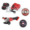 Milwaukee M18FSAG125XB100P-502P erőcsomag (M18FSAG125XB 2 akku, töltő, tartozékok, packout)