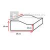 BetonLM K-szegély szürke 25x25x15/10 cm BetonLM K-szegély szürke 25x25x15/10 cm