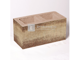 Leier Modern kerítéskő normálkő natúr, satírozott beige-barna 20x40x20 cm