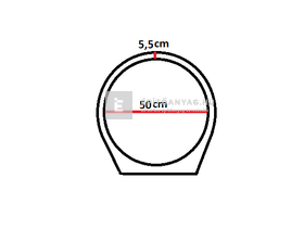 Leier Körszelvényű talpas cső 50 cm Leier Körszelvényű talpas cső 50 cm