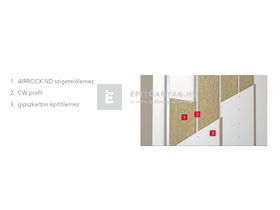 Rockwool Airrock ND 5 cm kőzetgyapot hőszigetelő lemez Rockwool Airrock ND 5 cm kőzetgyapot hőszigetelő lemez