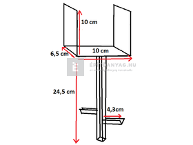 Oszloptartó betonozható 100-as Oszloptartó betonozható 100-as
