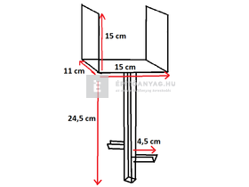 Oszloptartó betonozható 150-es Oszloptartó betonozható 150-es
