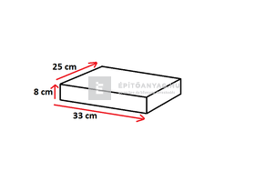 Semmelrock Castello kerítéselem fedlap homoksárga 33x25x8 cm Semmelrock Castello kerítéselem fedlap homoksárga 33x25x8 cm