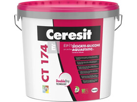 Henkel Ceresit CT 174 Aquastatic szilikon-szilikát vékonyvakolat, kapart 1,5 mm fehér 25 kg Henkel Ceresit CT 174 Aquastatic szilikon-szilikát vékonyvakolat, kapart 1,5 mm fehér 25 kg
