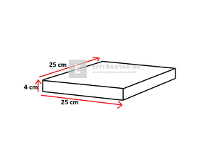 Leier pillér kúpos fedlap finombeton szürke 25x25x4 cm Leier pillér kúpos fedlap finombeton szürke 25x25x4 cm