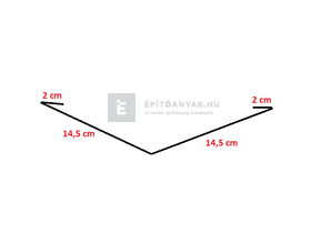 Colorferr hajlatbádog alumínium, téglavörös 33x200 cm Colorferr hajlatbádog alumínium, téglavörös 33x200 cm