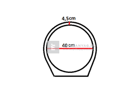 Leier Körszelvényű talpas cső 40 cm Leier Körszelvényű talpas cső 40 cm