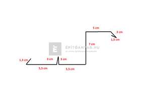 Colorferr oromszegély alumínium, rézbarna 33x200 cm