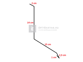 Colorferr kémény eleje, horganyzott 33x200 cm Colorferr kémény eleje, horganyzott 33x200 cm