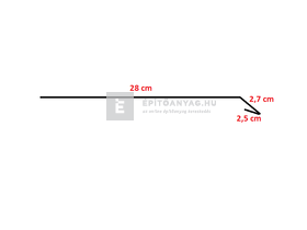 Colorferr ereszszegély horganyzott 33x200 cm Colorferr ereszszegély horganyzott 33x200 cm