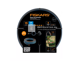 Fiskars Locsolótömlő-tároló szett, 13 mm-es(1/2 Fiskars Locsolótömlő-tároló szett, 13 mm-es(1/2