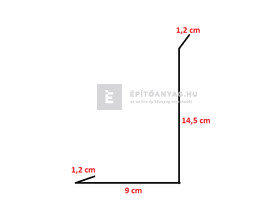 Colorferr falszegély alumínium, antracit, 25x200 cm