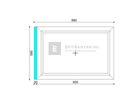 Königablak Veka 70 AD 2r üv FIX 90x60 cm fehér ablak