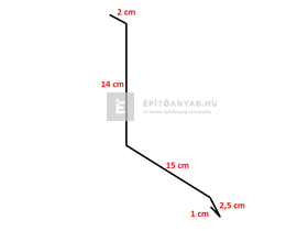 Colorferr kémény eleje, horganyzott 33x200 cm Colorferr kémény eleje, horganyzott 33x200 cm