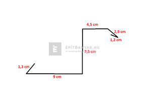 Colorferr oromszegély alumínium, téglavörös, 25x200 cm