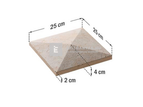 Star Stone Róma oszlop fedkő 25x25x4 cm smoke Star Stone Róma oszlop fedkő 25x25x4 cm smoke