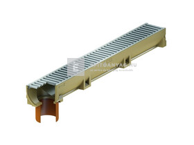 Aco SELF Euroline Folyóka horganyzott ráccsal, függ. DN110 kivezetés 1 m Aco SELF Euroline Folyóka horganyzott ráccsal, függ. DN110 kivezetés 1 m