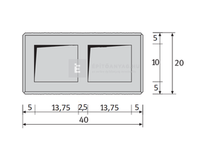 Leier Architektúra kerítéskő normálkő bézs 40x20x20 cm Leier Architektúra kerítéskő normálkő bézs 40x20x20 cm