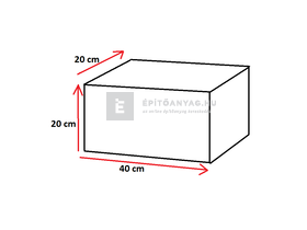 Leier Architektúra kerítéskő normálkő törtfehér 20x40x20 cm Leier Architektúra kerítéskő normálkő törtfehér 20x40x20 cm