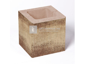 Leier Modern Kerítéskő félkő satírozott natúr beige-barna 20x20x20 cm Leier Modern Kerítéskő félkő satírozott natúr beige-barna 20x20x20 cm