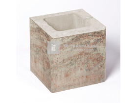 Leier Modern Kerítéskő félkő satírozott natúr kagylóhéj 20x20x20 cm Leier Modern Kerítéskő félkő satírozott natúr kagylóhéj 20x20x20 cm