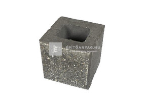 újHÁZ Modern kerítéskő félkő finomszórt, carbon 20x20x20 cm újHÁZ Modern kerítéskő félkő finomszórt, carbon 20x20x20 cm