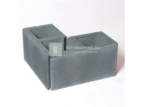újHÁZ Modern kerítéskő sarokelem finomszórt, carbon 2x 40/20x20x20 cm újHÁZ Modern kerítéskő sarokelem finomszórt, carbon 2x 40/20x20x20 cm