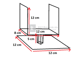 Oszloptartó csavarozható 120-as Oszloptartó csavarozható 120-as