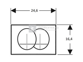 Geberit Delta 20 Basic nyomólap WC-tartályhoz, fehér Geberit Delta 20 Basic nyomólap WC-tartályhoz, fehér