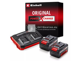 Einhell 2x 3,0 Ah Power X-Change & Twincharger Kit 2 db akku + dupla töltő szett