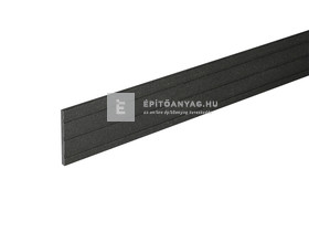 Márkamix Bergdeck WPC takaróprofil natúr felület, fekete,2,40 m/szál, 60 mm magas
