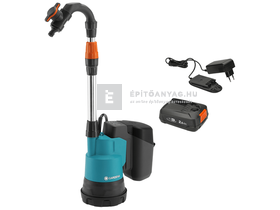 Gardena akkumulátoros hordóürítő szivattyú 2000/2 18V P4A akkumulátorral Gardena akkumulátoros hordóürítő szivattyú 2000/2 18V P4A akkumulátorral