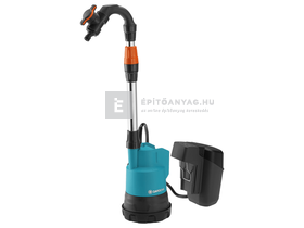 Gardena akkumulátoros hordóürítő szivattyú 2000/2 18V P4A akkumulátorral Gardena akkumulátoros hordóürítő szivattyú 2000/2 18V P4A akkumulátorral