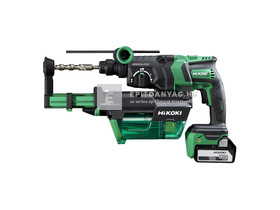 Hikoki DH18DPC-5AH-VACUUM fúrókalapács 5,0 Ah akkumulátorokkal, porelszívóval Hikoki DH18DPC-5AH-VACUUM fúrókalapács 5,0 Ah akkumulátorokkal, porelszívóval